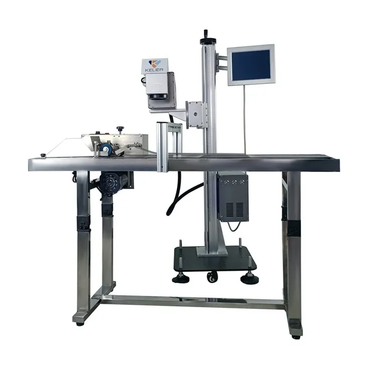 CO2 Fly Online LaserCoding Machine For Plastic Carton